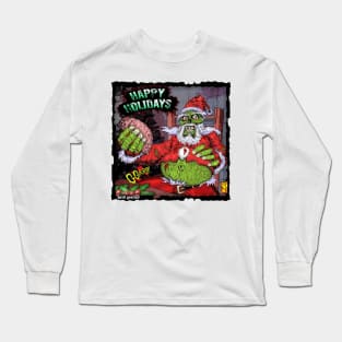 Santa Zombie wants Brains by Grafixs© / Miguel Heredia Long Sleeve T-Shirt